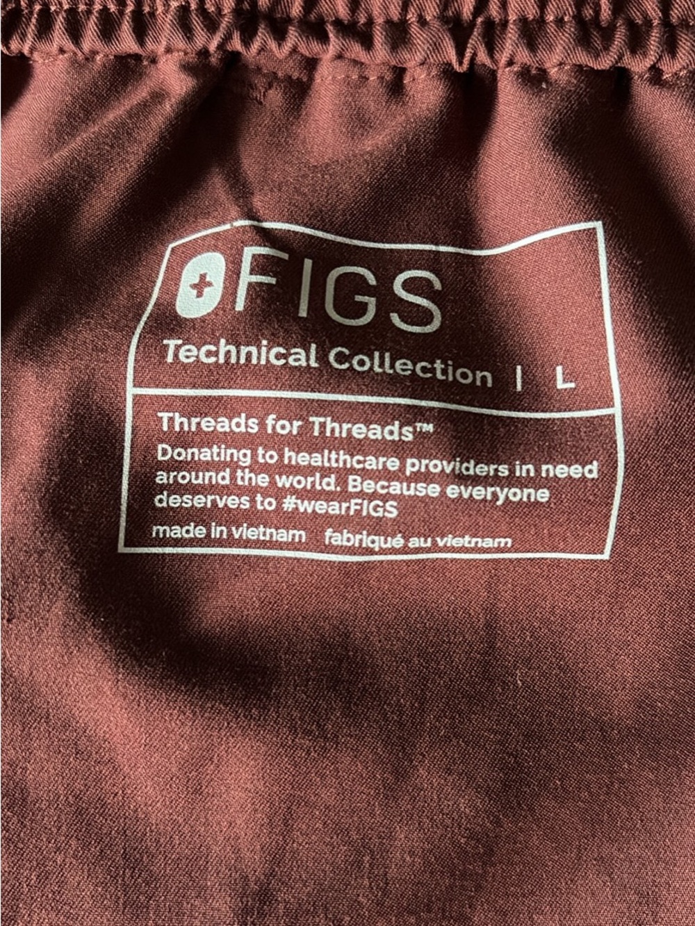 Figs Technical Collection Men's scrub pants — Maroon